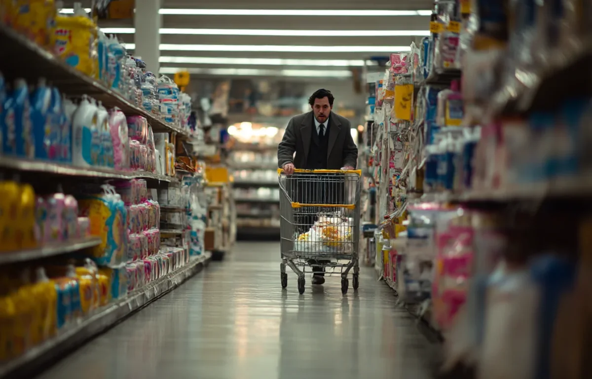 "הוא עזב את העגלה ופשוט נמלט מהסופר..."