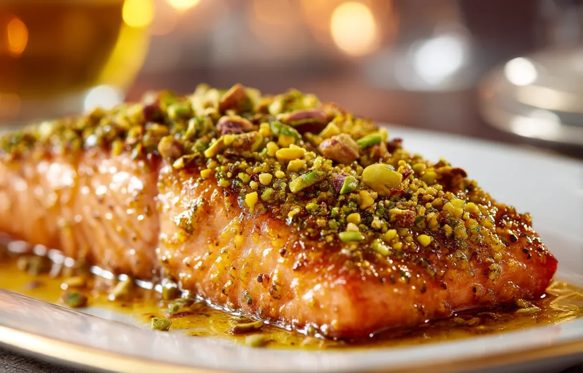 הלהיט החדש לשבת שלא תפסיקו להכין: סלמון עם קראנץ פיסטוקים