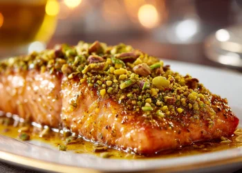 הלהיט החדש לשבת שלא תפסיקו להכין: סלמון עם קראנץ פיסטוקים