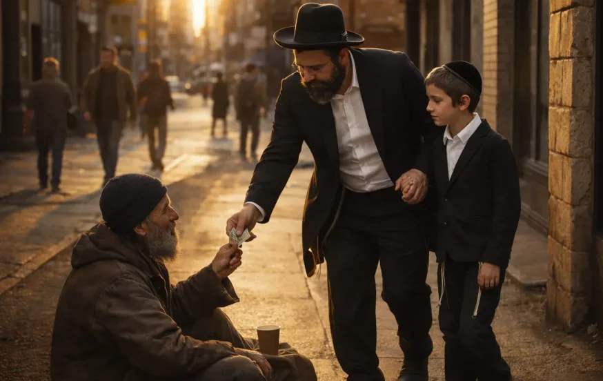 הילד חטף כסף מקבצן, אבל מה שעשה אביו למחרת - הפתיע הילד חטף כסף מקבצן, אבל מה שעשה אביו למחרת - הפתיע