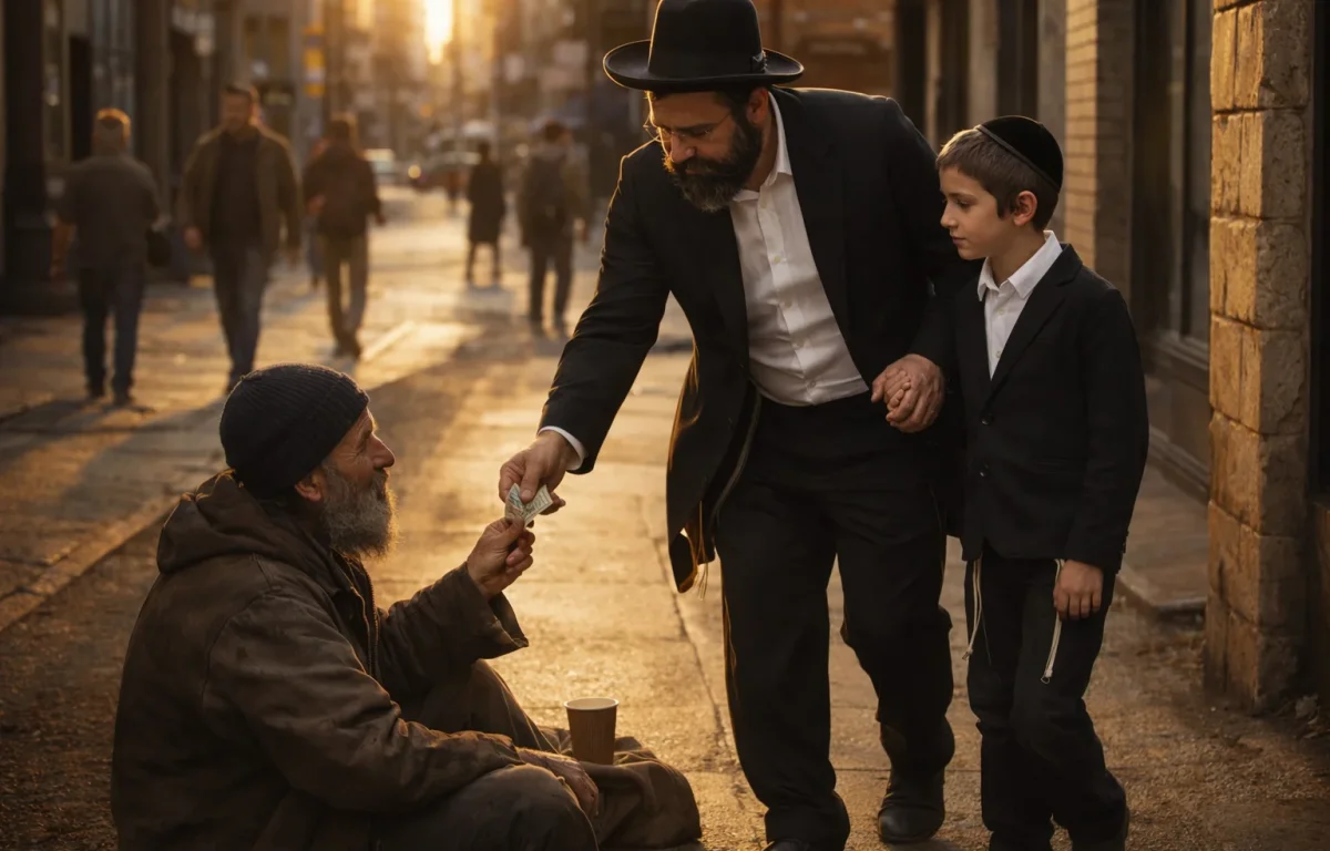 הילד חטף כסף מקבצן, אבל מה שעשה אביו למחרת - הפתיע הילד חטף כסף מקבצן, אבל מה שעשה אביו למחרת - הפתיע