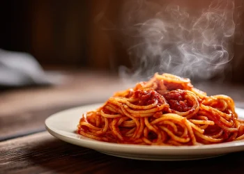 פסטה אדומה ביתית שממלאת את הבית בריח נפלא