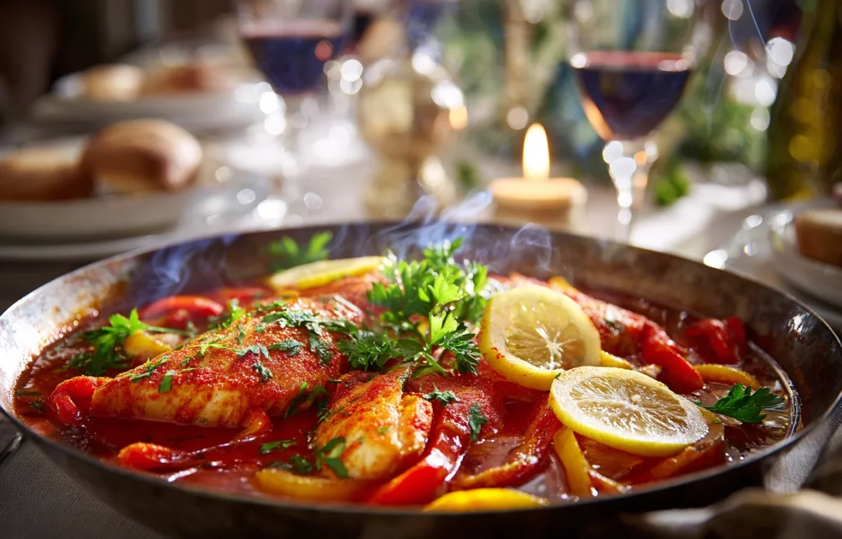 המתכון שיככב בשולחן החג: דג אמנון ברוטב עשיר וצבעוני המתכון שיככב בשולחן החג: דג אמנון ברוטב עשיר וצבעוני