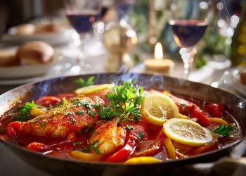 המתכון שיככב בשולחן החג: דג אמנון ברוטב עשיר וצבעוני המתכון שיככב בשולחן החג: דג אמנון ברוטב עשיר וצבעוני