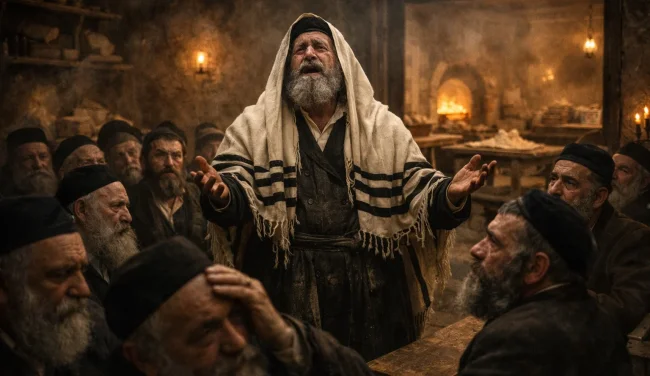 ואז רבי לוי יצחק זעק: "האם כך נראית חירות של פסח?"