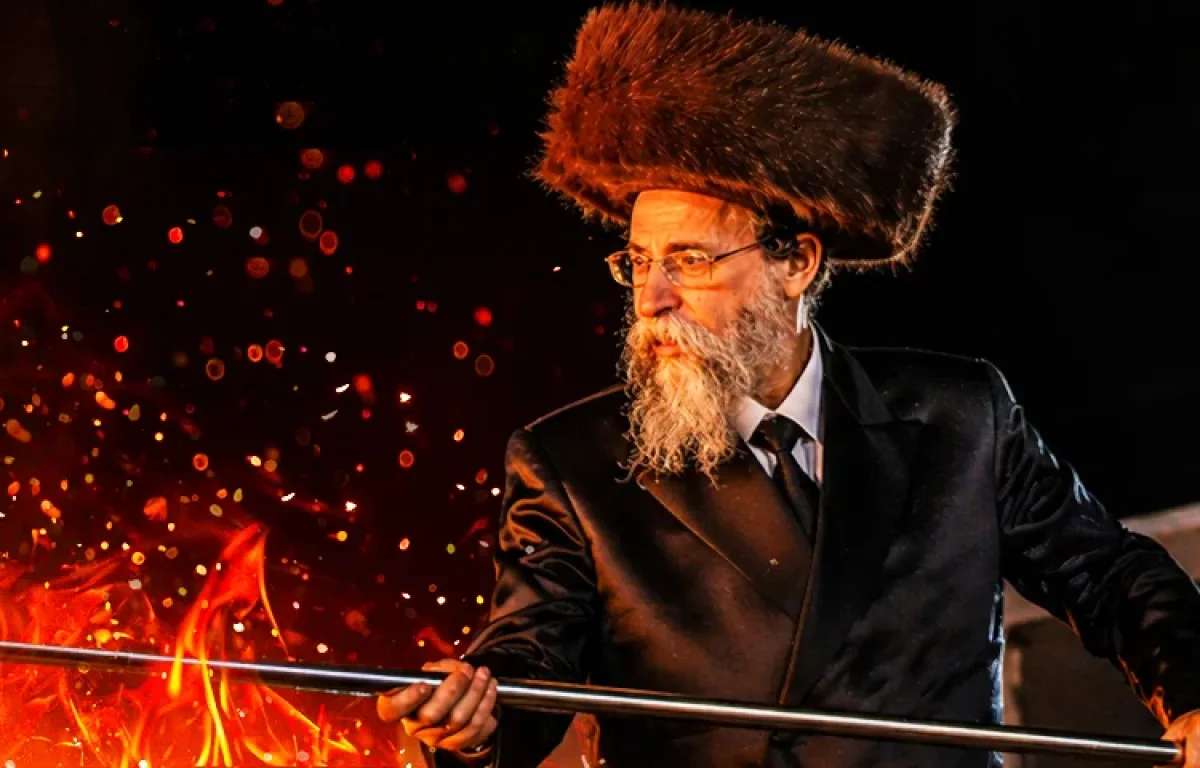 הדלקה המרכזית במירון ל"ג בעומר 2026 - קהל רב סביב מדורת הרשב"י