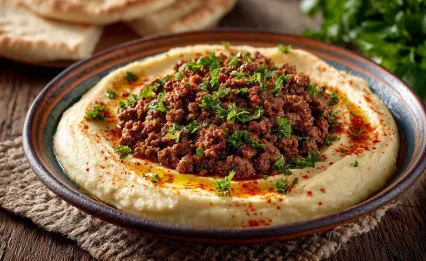 כך תכינו חומוס עם בשר עשיר ועסיסי בבית בקלי קלות