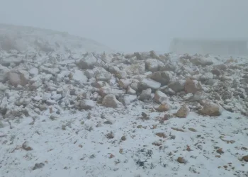 15 שנה לא ראינו דבר כזה: שלג יורד בחרמון בחודש מאי
