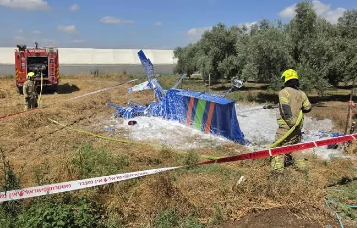 דרמה בעמק יזרעאל: מטוס קל התרסק בשטח פתוח, נקבע מותם של שני גברים
