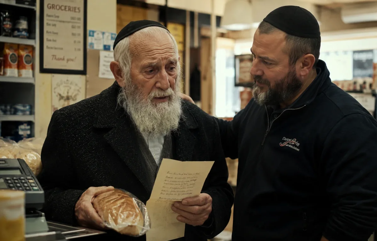הקשיש עמד נבוך מול הקופה, ואז שלף את הפתק ששינה הכול הקשיש עמד נבוך מול הקופה, ואז שלף את הפתק ששינה הכול