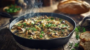 5 דקות הכנה והתוצאה מושלמת: פטריות מוקרמות ברוטב עשיר