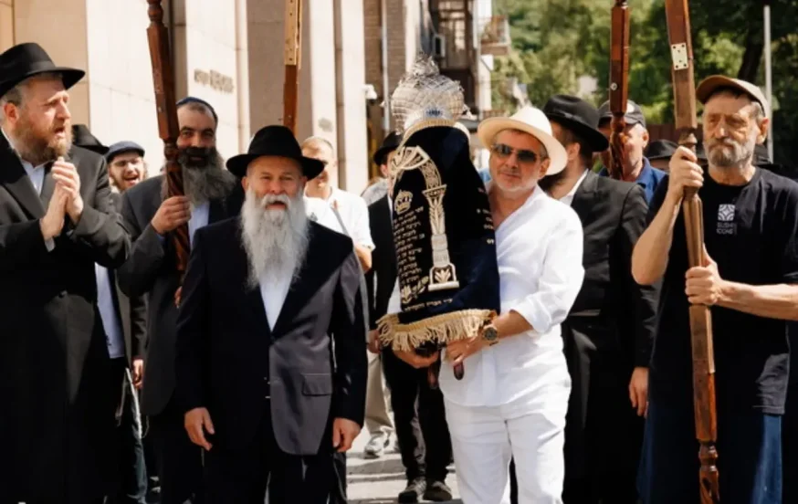 לזכות האוליגרך היהודי: ספר תורה חדש הוכנס בטקס מרגש באוקראינה לזכות האוליגרך היהודי: ספר תורה חדש הוכנס בטקס מרגש באוקראינה
