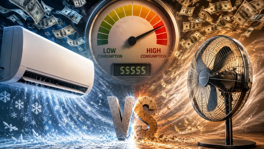 מאוורר מול מזגן: מי באמת מנצח בקרב על חשבון החשמל? מאוורר מול מזגן: מי באמת מנצח בקרב על חשבון החשמל?