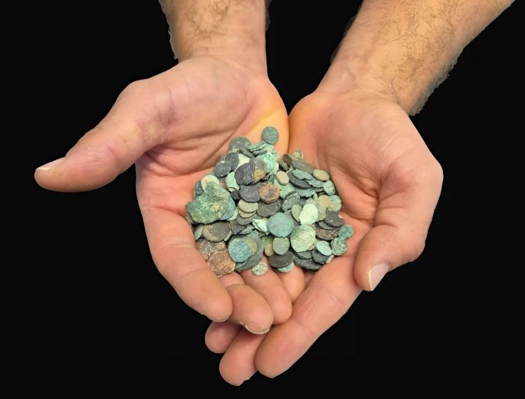 ממצאים מימי הנביאים נתפסו בדימונה: המשטרה חושפת סחר בלתי חוקי בעתיקות עתיקות ומטבעות שנמצאו (צילום: דוברות המשטרה )