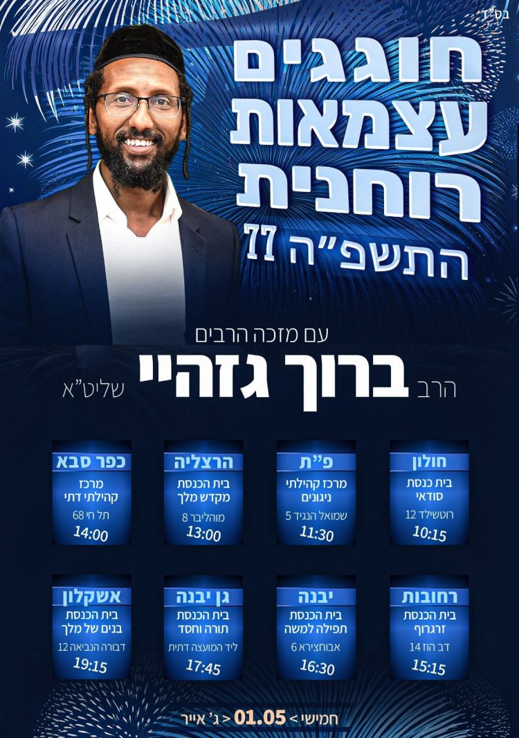 יום שכולו תורה: אירועי בר בי רב תשפ''ה - יום העצמאות 2025