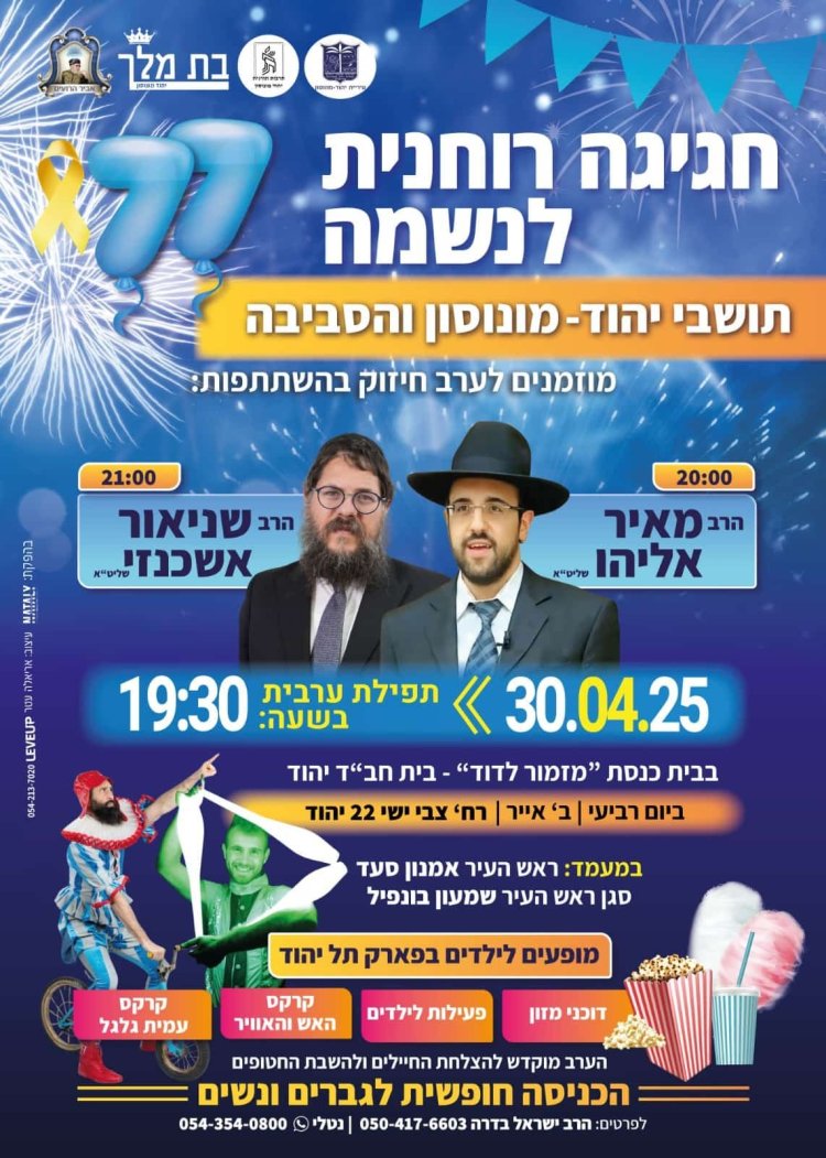 יום שכולו תורה: אירועי בר בי רב תשפ''ה - יום העצמאות 2025