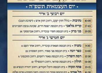 מסע תורה ברחבי הארץ: שיעורי הרב יעקב סיני שליט"א ליום העצמאות תשפ"ה