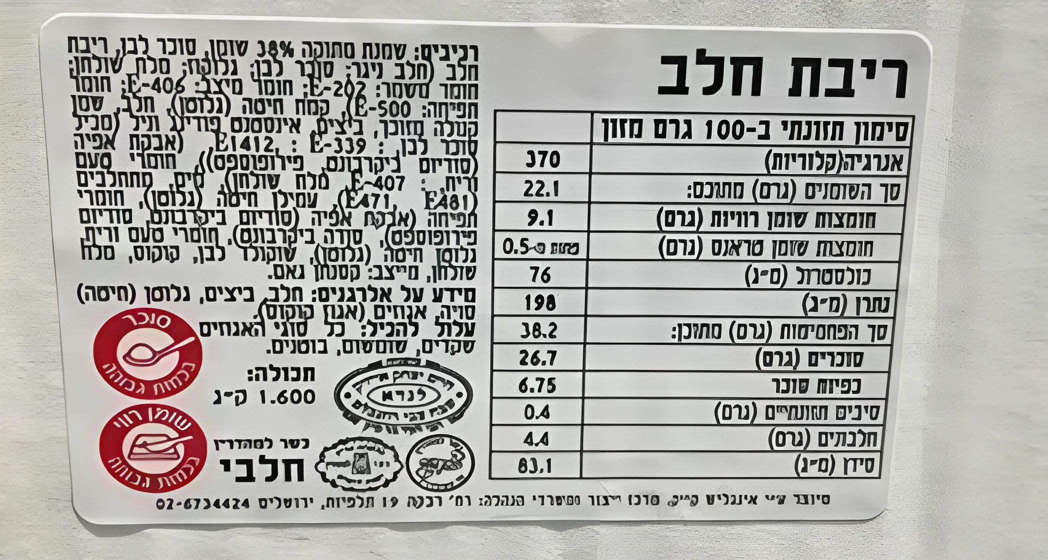 אזהרת צרכנים: אינגליש קייק קוראת להחזרת עוגת ריבת חלב – עקב חשש לנוכחות אלרגן דגים