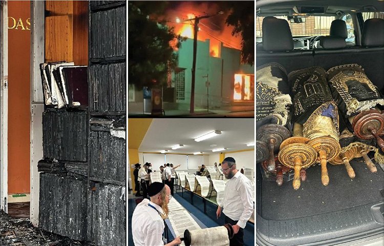 הצתה אנטישמית באוסטרליה: בית הכנסת "עדת ישראל" נשרף – שניים נפגעו משאיפת עשן הנזק בבית הכנסת באוסטרליה צילום: באדיבות המצלם
