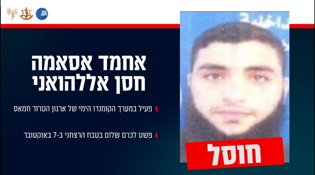 חוסל מחבל בכיר בקומנדו הימי של חמאס שהשתתף בטבח 7.10 חוסל מחבל בכיר בקומנדו הימי של חמאס שהשתתף בטבח 7.10