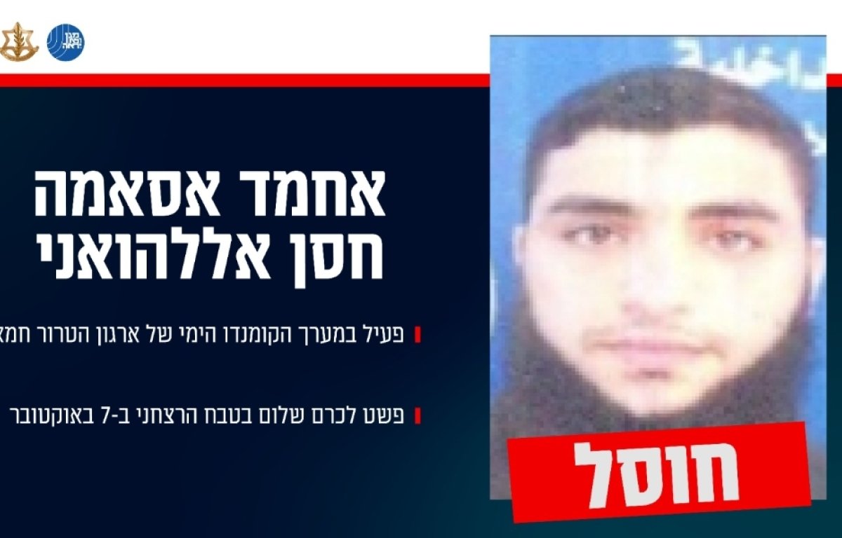 חוסל מחבל בכיר בקומנדו הימי של חמאס שהשתתף בטבח 7.10 חוסל מחבל בכיר בקומנדו הימי של חמאס שהשתתף בטבח 7.10