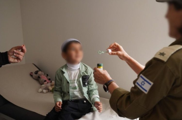 המתקן הקדמי הנייד למיון וטיפול בפצועים בדרום סוריה. צילום: דובר צה"ל