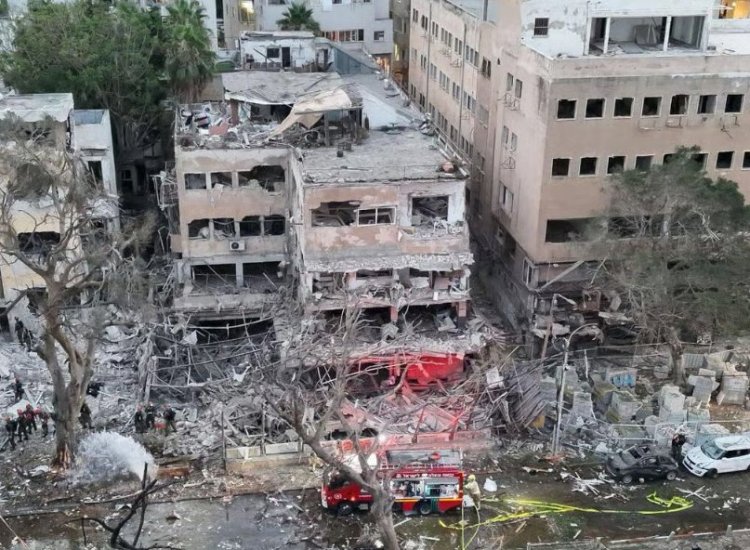 9 הרוגים במטחים הקטלניים לפנות בוקר מאיראן (צילום: יחידת הרחפנים של איחוד הצלה)