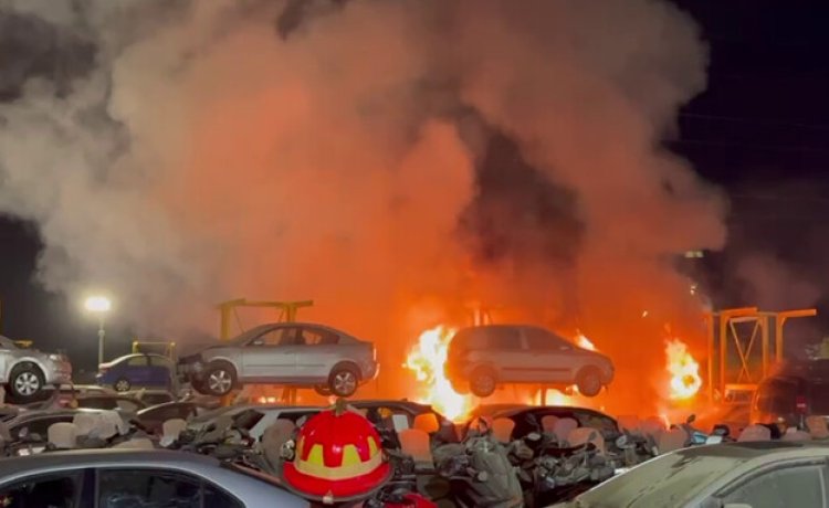 זירת הפגיעה במרכז (צילום: 27 א, כב"ה צפון)