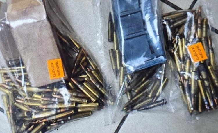 (מאות קליעים שנתפסו ברשות החוליה ממזרח ירושלים. (צילום: דוברות המשטרה