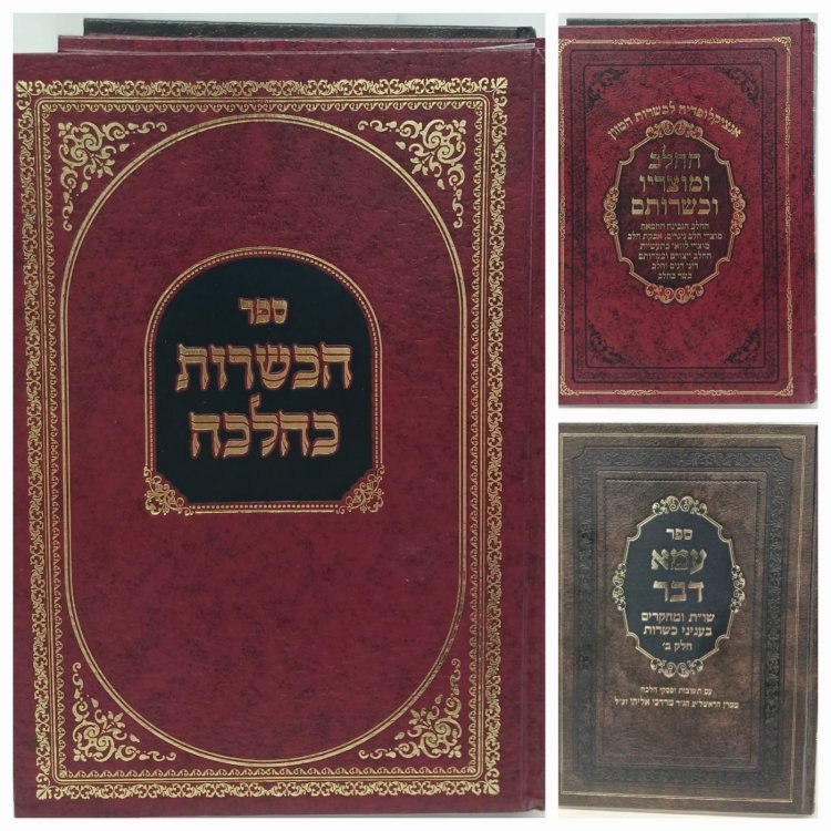 אבל בעולם התורה: נפטר הגאון רבי עמרם אדרעי זצ"ל ספריו של רבי עמרם זצ"ל. (צילום:באדיבות המצלם)