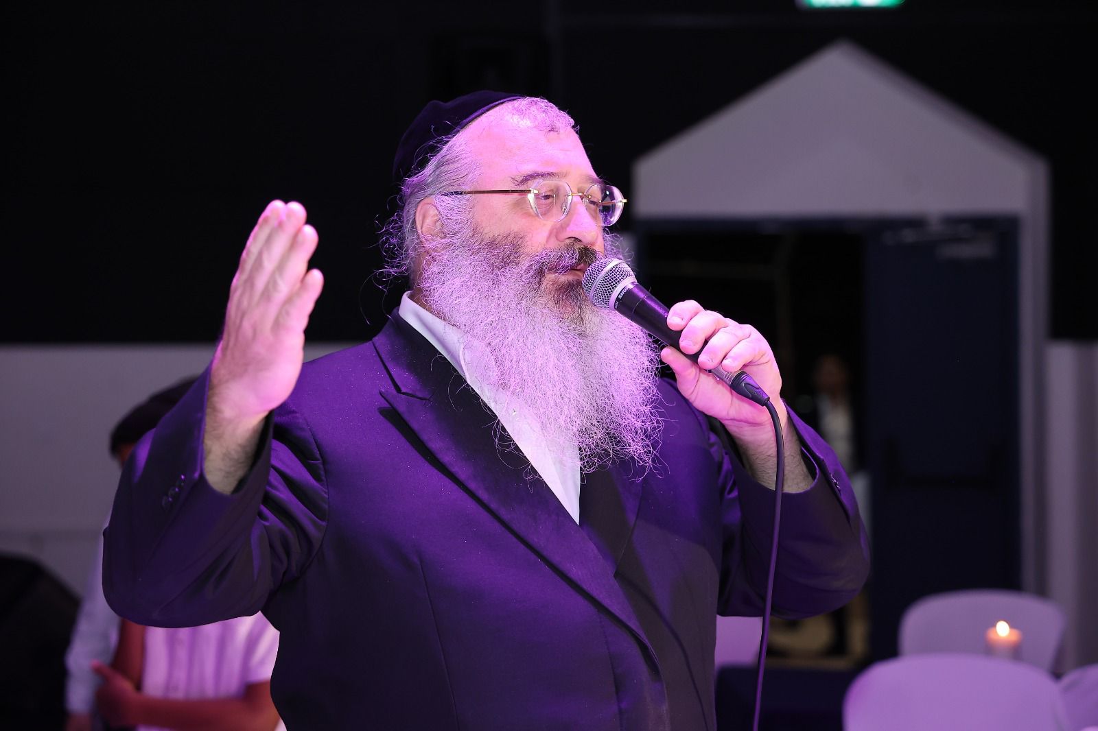 מעמד הכתרת הגאון הגדול הגר"י משדי שליט"א לרב קהילת "היכל השם" פרדס כץ (צילום: נועם אליהו)