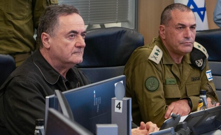 (שר הביטחון והרמטכ"ל בבור בקריה.(צילום: משרד הביטחון