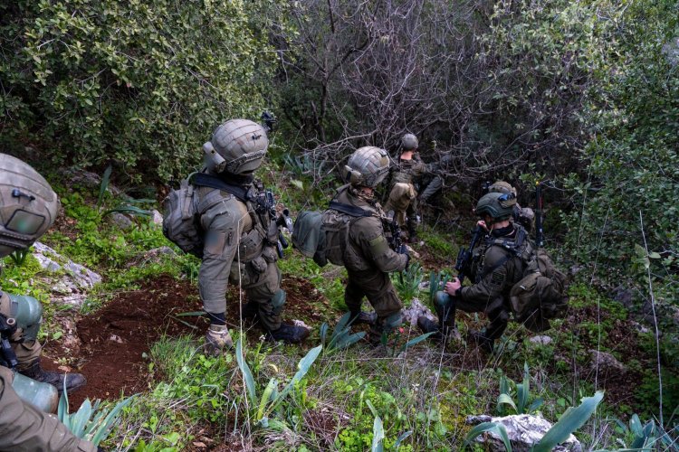 לוחמי המילואים פועלים עמוק בהר דב (צילום: דובר צה"ל)