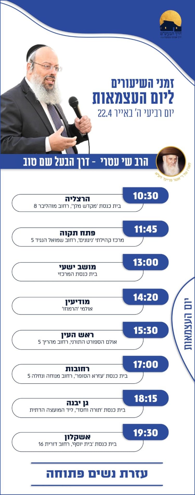 יום שכולו תורה: אירועי בר בי רב תשפ"ו - יום העצמאות 2026