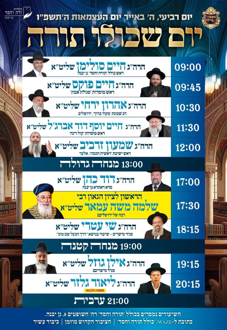 יום שכולו תורה: אירועי בר בי רב תשפ"ו - יום העצמאות 2026