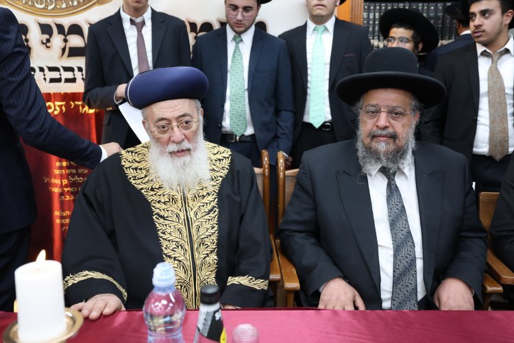 מעמד הסיומים בישיבת תורת אברהם (צילום יעקב כהן)