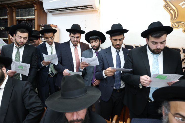 מעמד הסיומים בישיבת תורת אברהם (צילום יעקב כהן)