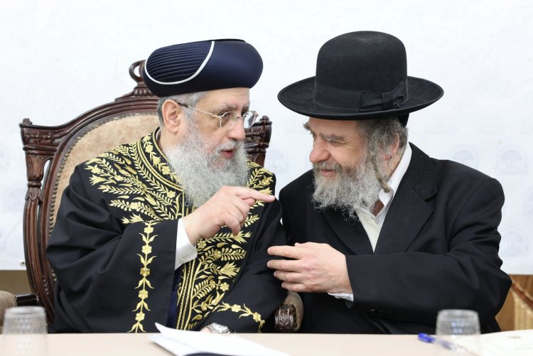 במודיעין עלית התכנסו לייסד כולל חדש במעמד גדולי התורה (צילום יעקב כהן)