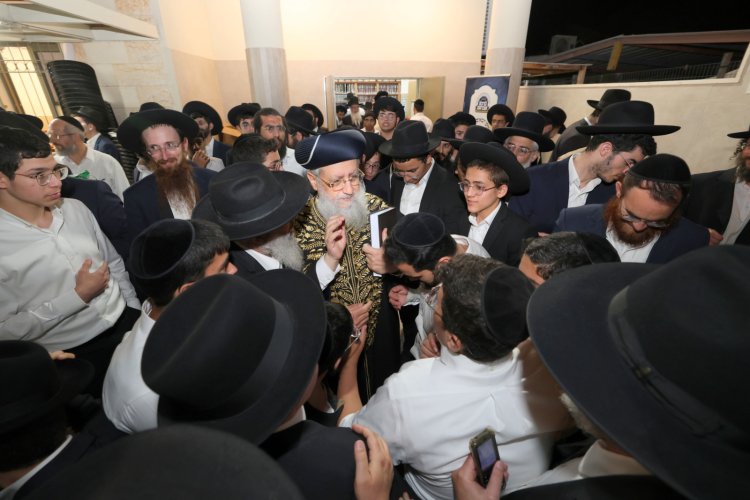 במודיעין עלית התכנסו לייסד כולל חדש במעמד גדולי התורה (צילום יעקב כהן)